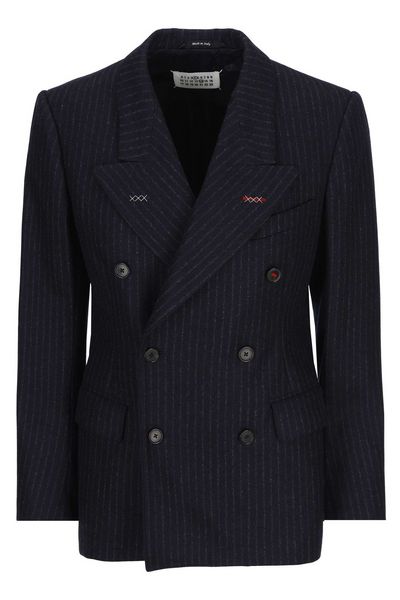 Maison Margiela Double-Breasted Striped Blazer