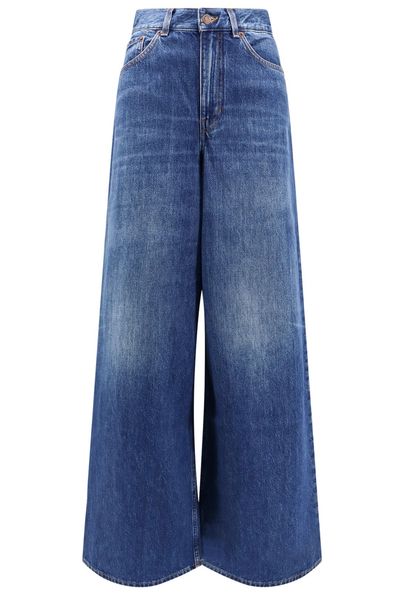 Chloé Logo Patch Wide-Leg Jeans