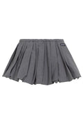 Miu Miu Pleated Check Mini Skirt