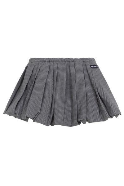 Miu Miu Pleated Check Mini Skirt