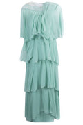 Alberta Ferretti Draped Tiered Dress