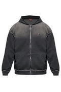 Diesel Zip-Up Logo Embroidered Hoodie