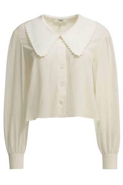Chloé Scalloped Collar Shirt