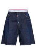 Dsquared2 Logo Waistband Denim Shorts