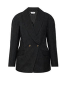 Versace Double-Breasted Pinstripe Blazer