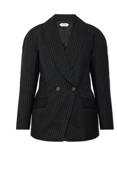 Versace Double-Breasted Pinstripe Blazer