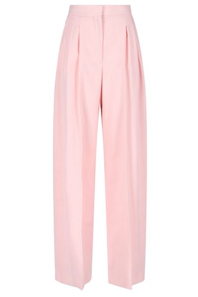 Alexander McQueen Pleat Detailed Wide-Leg Trousers