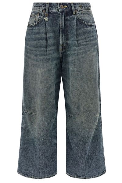 R13 Cropped Wide-Leg Jeans