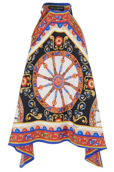 Dolce & Gabbana Carretto-Printed Twill Top