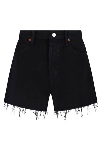 RE/DONE Raw-Hem Denim Shorts