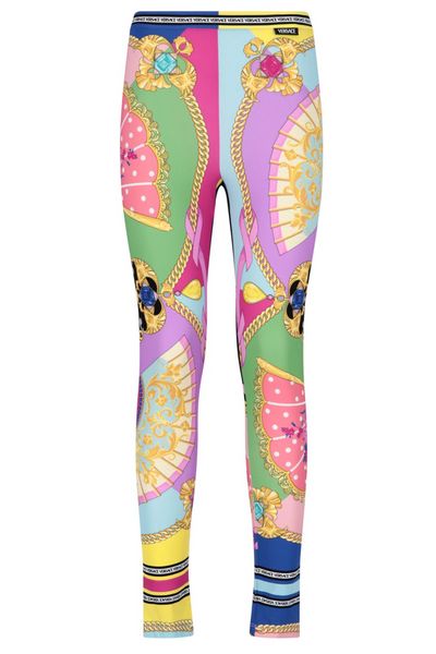 Versace Allover Graphic Printed High Waist Leggings