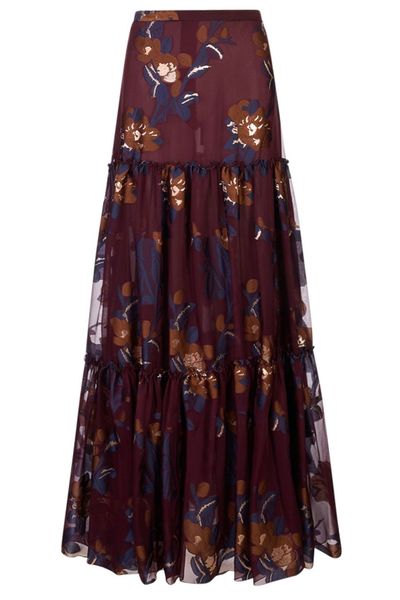 Etro Floral Tiered Maxi Skirt