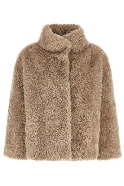 Herno Curly Faux Fur Short Coat