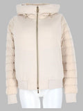 Moorer Quilted-Sleeve Hooded Jacket