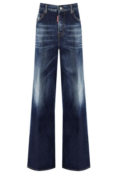 Dsquared2 Distressed Wide-Leg Jeans