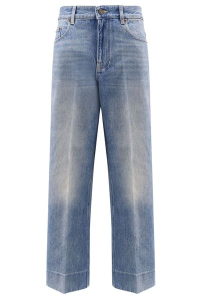 Valentino Logo Patch Classic Jeans