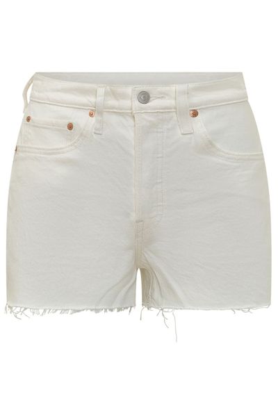 Levi's High Waist Frayed Hem Shorts