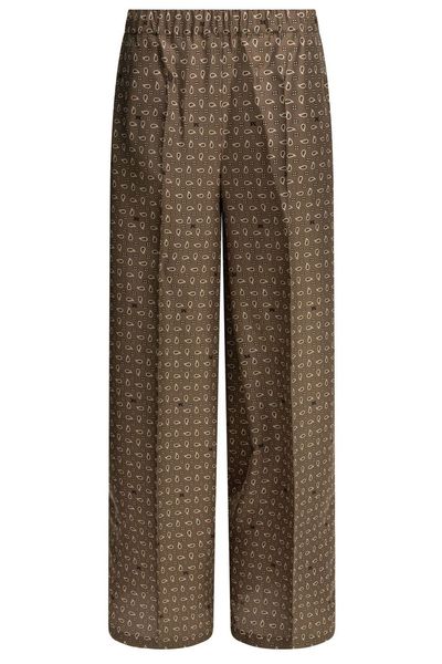 Max Mara Mxmvischio Printed Straight-Leg Trousers