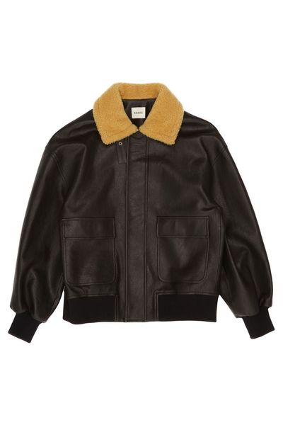 Khaite Long Sleeve Leather Jacket