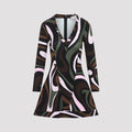 PUCCI Long Sleeve Printed Dress