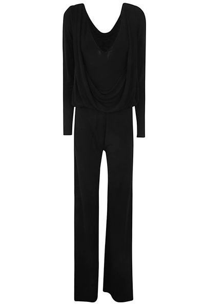 Alberta Ferretti V-Neck Long-Sleeved Jumpsuit