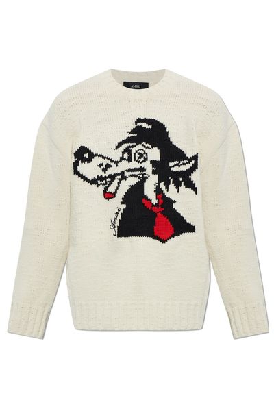 Amiri Intarsia Graphic Knitted Sweater