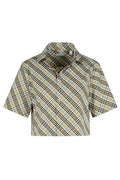 Burberry Short-Sleeved Checked Cropped Shirt