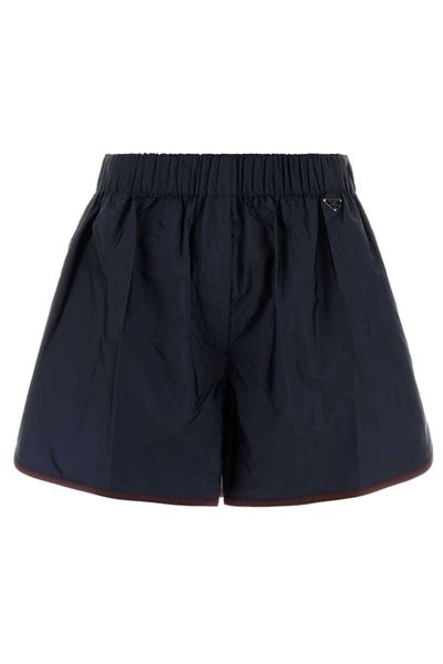 Prada Triangle-Logo Elasticated Waistband Shorts
