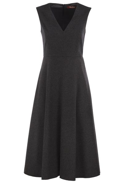Max Mara Studio Mstcurva V-Neck Midi Dress