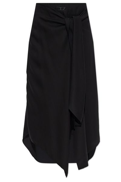 Diesel Logo Plaque Draped Skirt