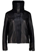 Courrèges High Collar Leather Jacket