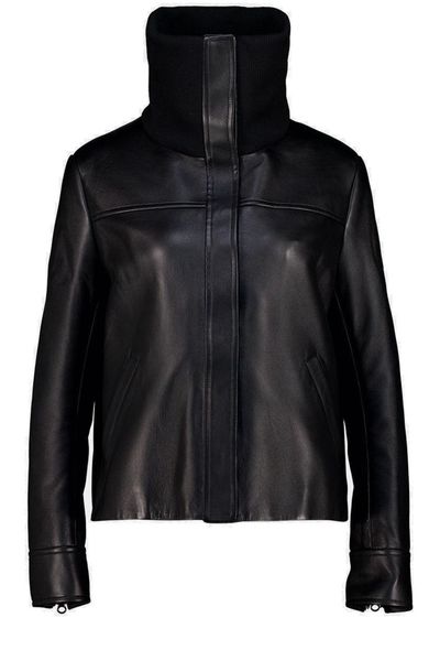 Courrèges High Collar Leather Jacket