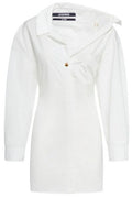 Jacquemus La Mini Robe Asymmetric Neck Mini Dress