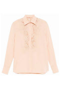 Ermanno Scervino Lace-Panel Curved Hem Shirt