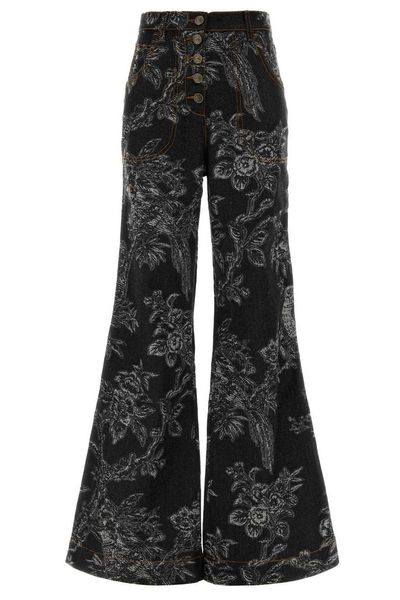 Etro Floral Flared Jeans