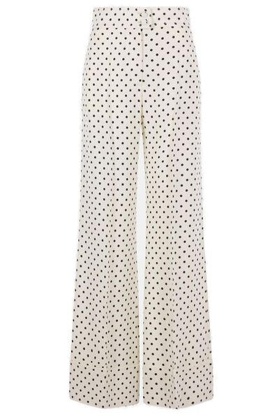 Valentino Polka Dot Printed Wide Leg Pants
