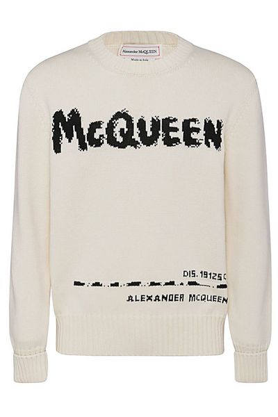 Alexander McQueen Graffiti Logo Intarsia Jumper