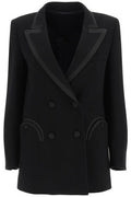 Blazé Milano Crop Sleeved Double Breasted Blazer