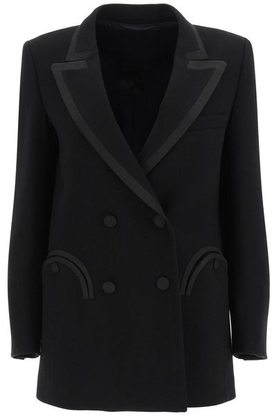 Blazé Milano Crop Sleeved Double Breasted Blazer