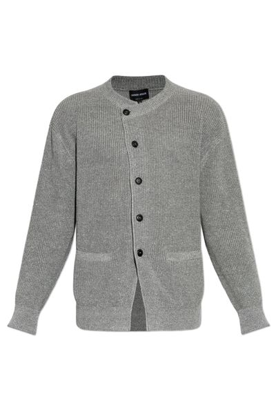 Giorgio Armani Ribbed Pocket Cardigan