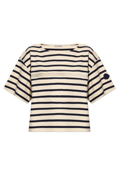 Moncler Logo Detailed Striped T-Shirt
