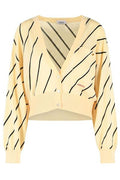 Versace Striped V-Neck Cardigan
