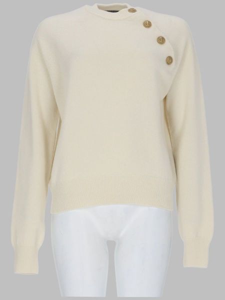 Balmain Button-Detail Knitted Sweater