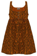 Ganni Leopard Denim Dress