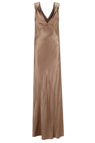 Saint Laurent Cross-Back V-Neck Dress