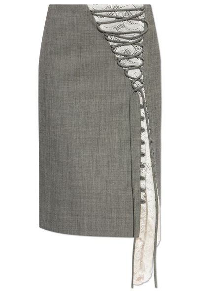 Alexander McQueen Corset Lacing Panel Pencil Skirt