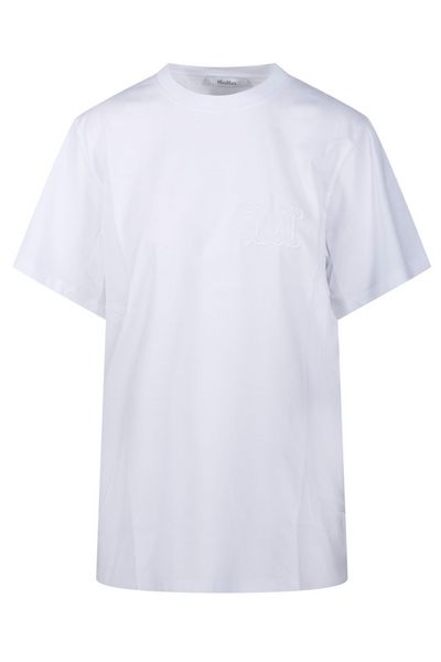 Max Mara Mango Logo Embroidered Crewneck Top