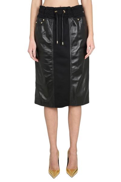 Tom Ford Drawstring Leather Midi Skirt
