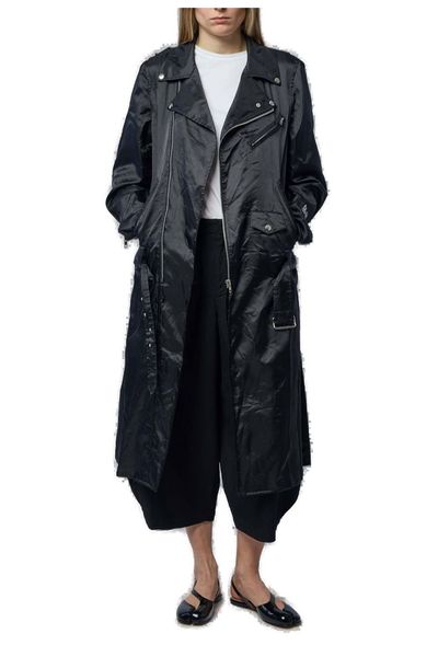 Black Comme des Garçons Asymmetric Zipped Coat