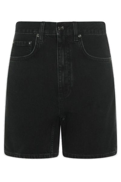 Anine Bing High-Waist Denim Shorts